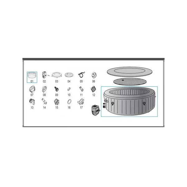 Liner pour Lay-Z Spa gonflable Honolulu AirJet - 196 x 71 cm