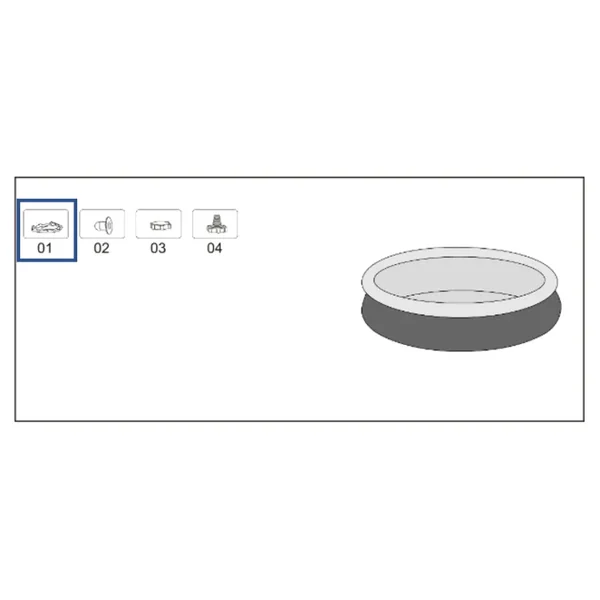 Liner pour piscine autoportée Fast Set - 396 x 84 cm - aspect rotin