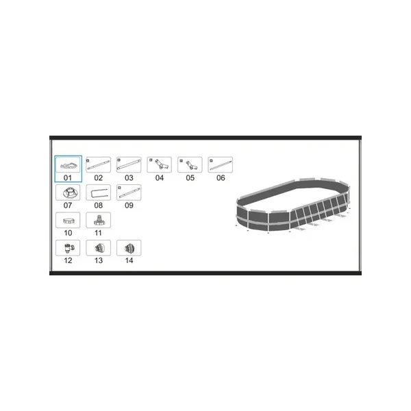 Liner pour piscine Power Steel - 732 x 366 x 122 cm