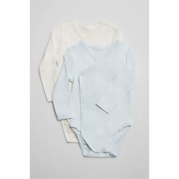 Lot de 2 bodys bébé manches longues
