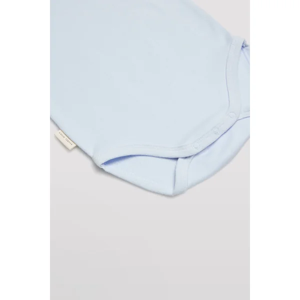 Lot de 2 bodys bébé manches longues bleu et blanc