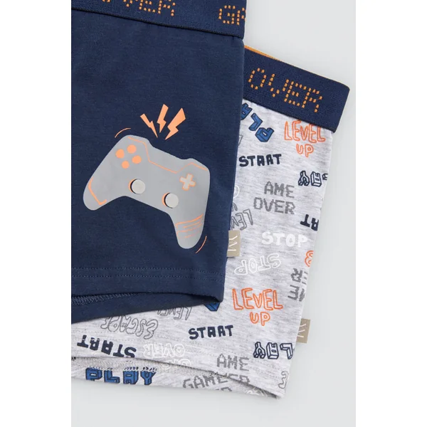 Lot de 2 boxers en coton pour jeunes avec imprimés Gamer