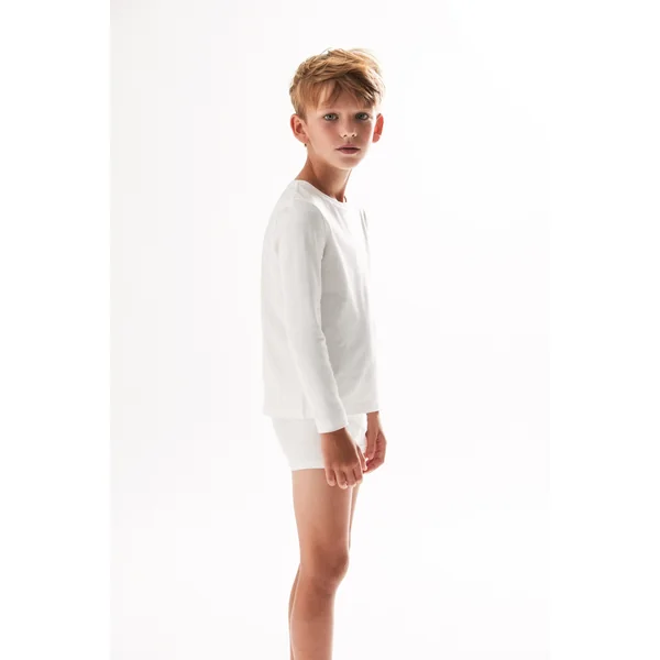 Lot de 2 boxers garçon en coton blanc