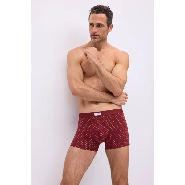Lot de 2 boxers imprimé marinière rouge et gris