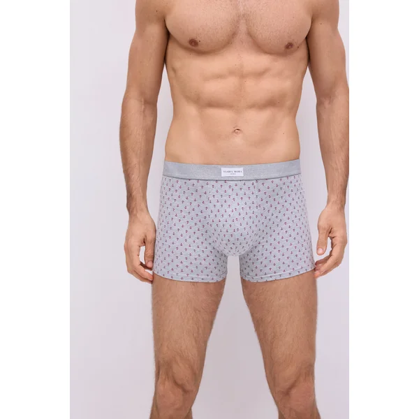 Lot de 2 boxers imprimé marinière rouge et gris