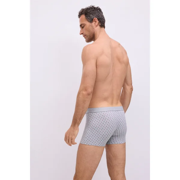 Lot de 2 boxers imprimé marinière rouge et gris