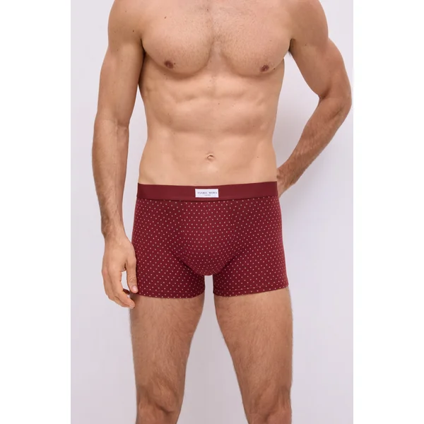 Lot de 2 boxers imprimé marinière rouge et gris