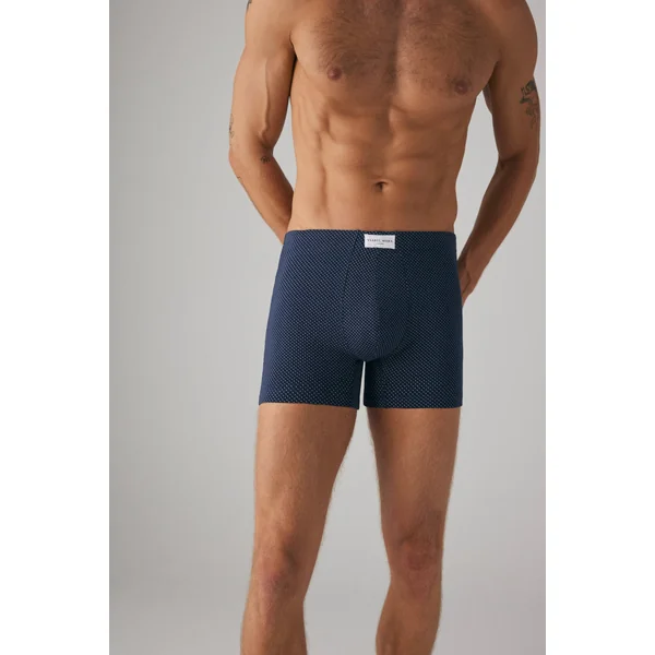Lot de 2 boxers imprimés gris et marine