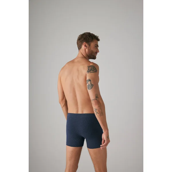 Lot de 2 boxers imprimés gris et marine