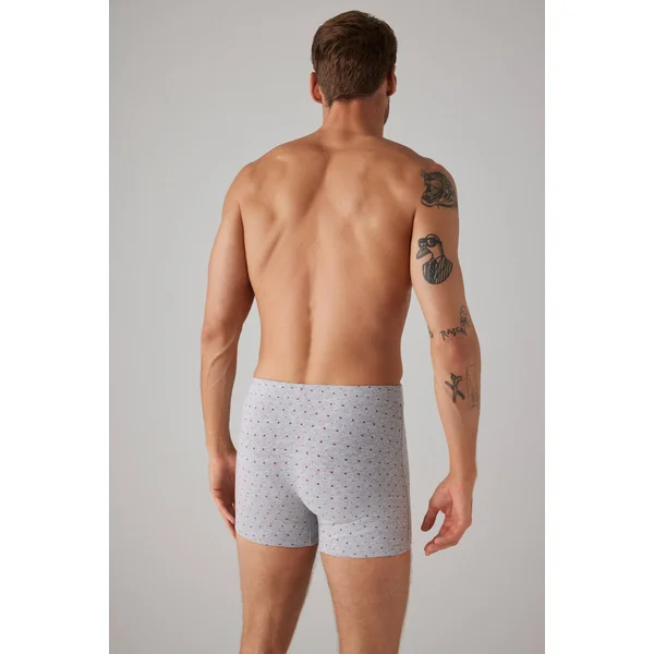 Lot de 2 boxers imprimés gris et marine