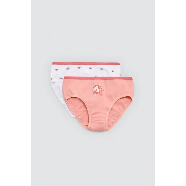 Lot de 2 culottes enfant en coton imprimé Licorne