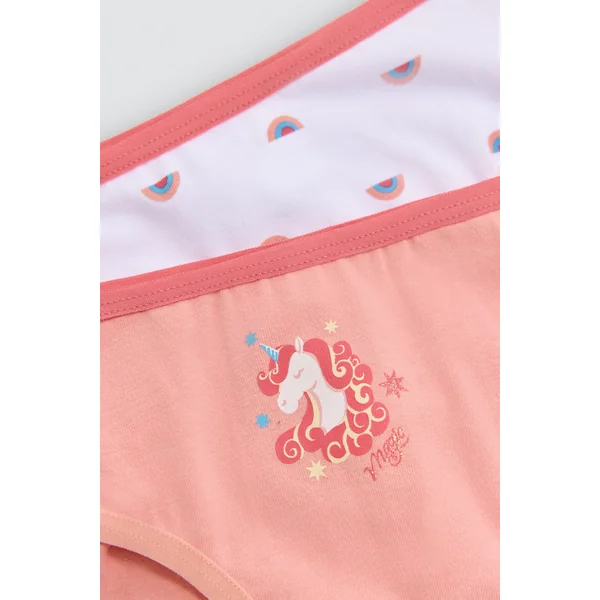 Lot de 2 culottes enfant en coton imprimé Licorne