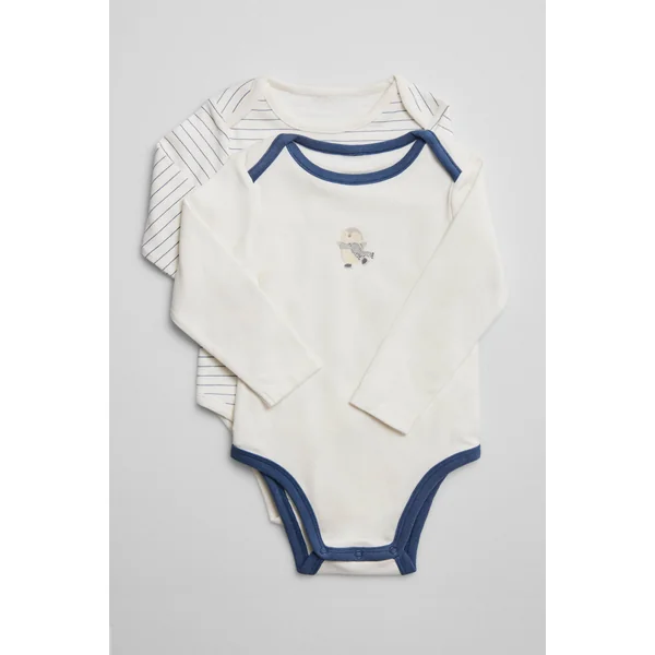 Lot de 2 culottes junior en coton marine et gris
