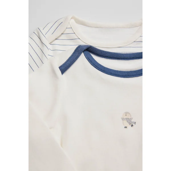 Lot de 2 culottes junior en coton marine et gris