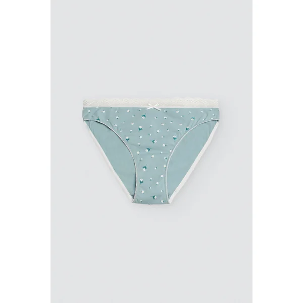 Lot de 2 culottes midi imprimées avec nœud et dentelle