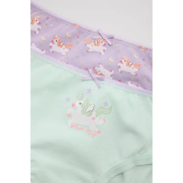 Lot de 2 culottes pour enfants à motif licorne