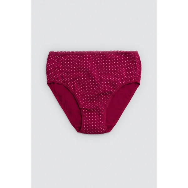 Lot de 2 culottes taille haute à imprimés roses