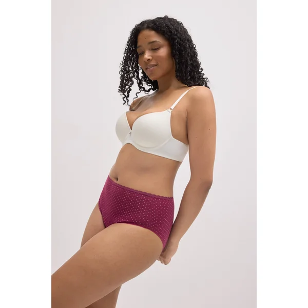 Lot de 2 culottes taille haute à imprimés roses