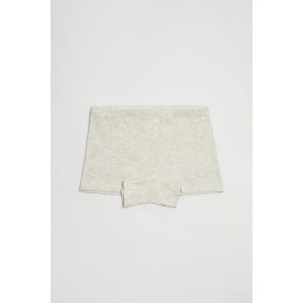 Lot de 2 jupes-culottes fille en coton gris et rose