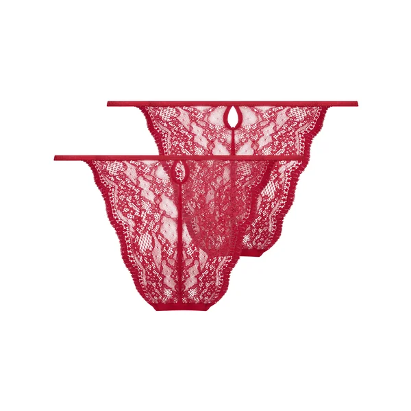 Lot de 2 slips brésiliens Isabelle - Rouge