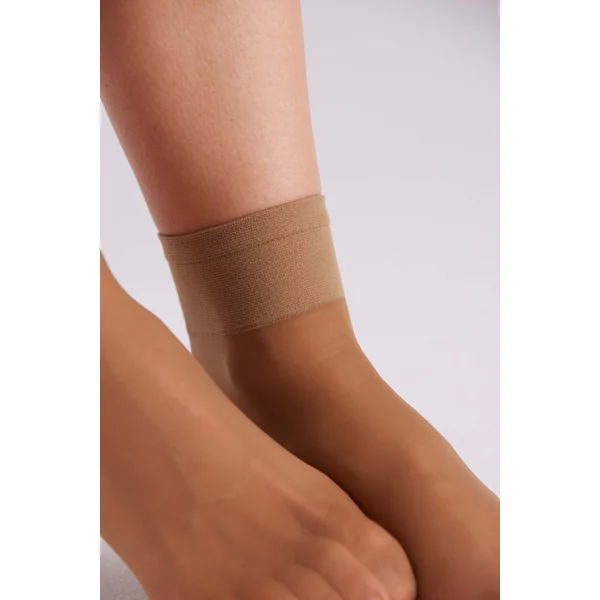 Lot de 2 socquettes anti-pression manchette 20 deniers bronze