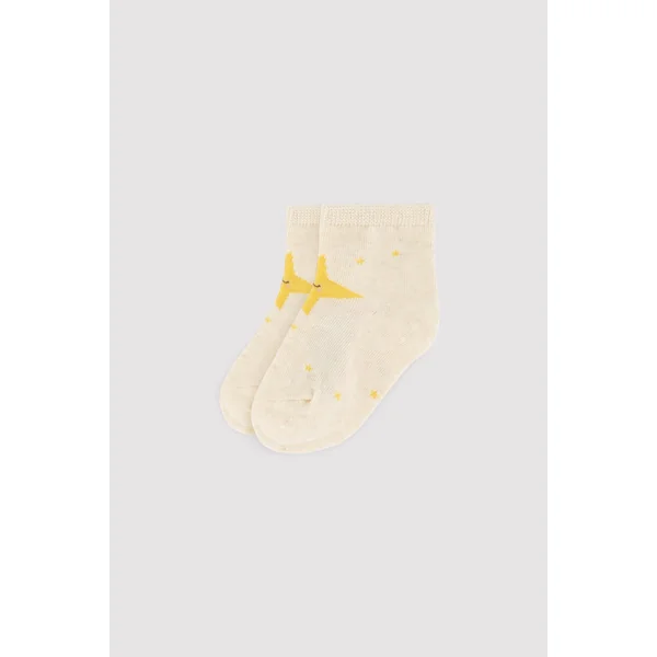 Lot de 3 chaussettes courtes pour bébé avec imprimé licorne et étoile