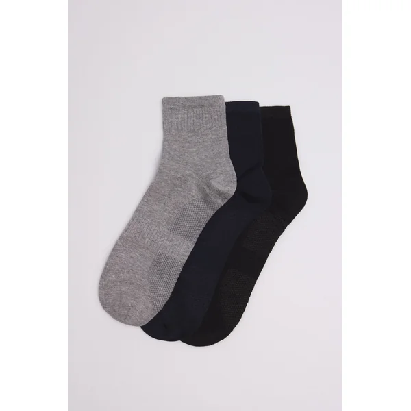 Lot de 3 chaussettes courtes respirantes assorties