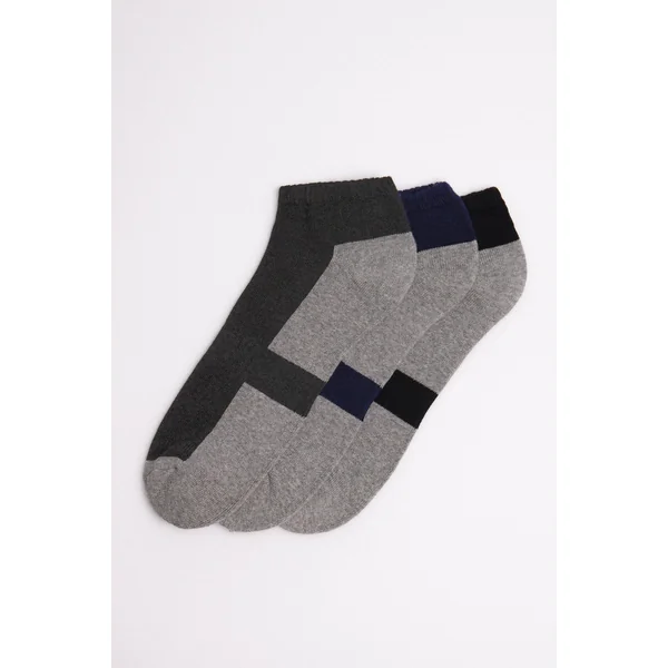 Lot de 3 chaussettes de sport grises et noires
