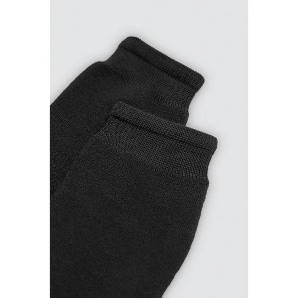 Lot de 3 chaussettes hautes thermiques avec poignets anti-pression en noir