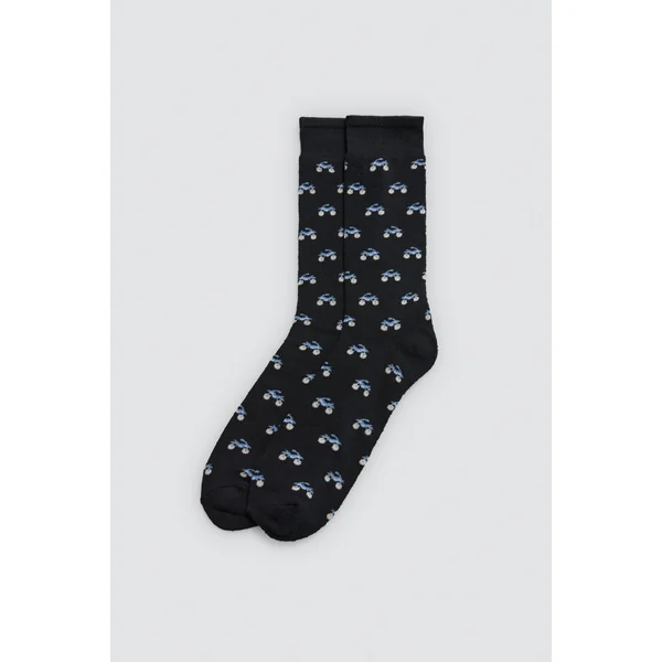 Lot de 3 chaussettes hautes thermiques avec poignets imprimés anti-pression