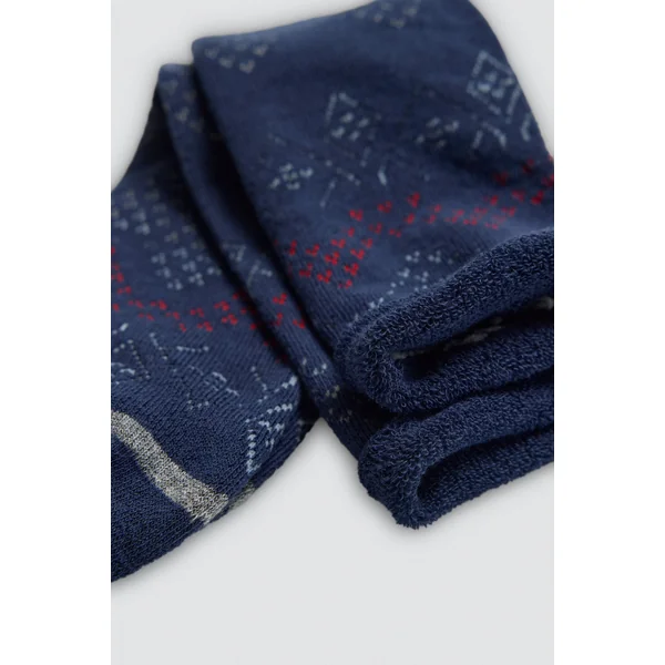 Lot de 3 chaussettes hautes thermiques imprimées sans revers
