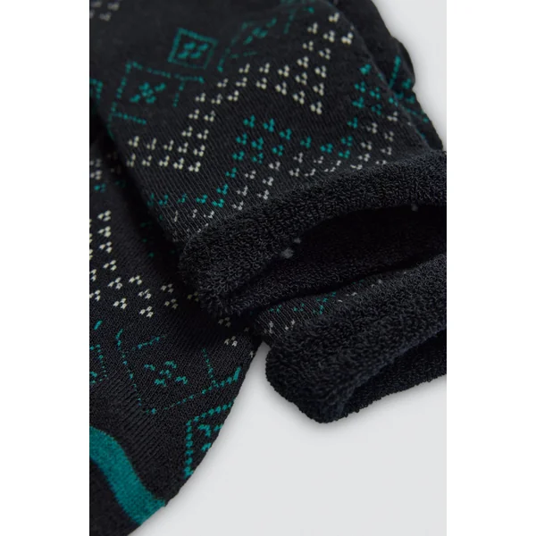 Lot de 3 chaussettes hautes thermiques imprimées sans revers