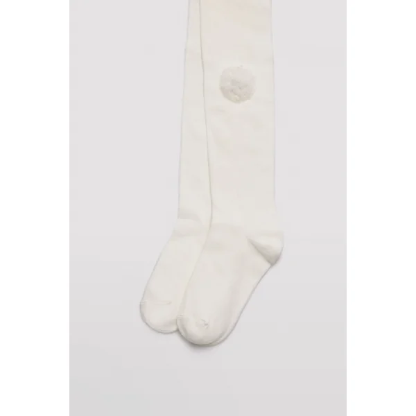 Lot de 3 chaussettes justaucorps fille détail fleurs à pois