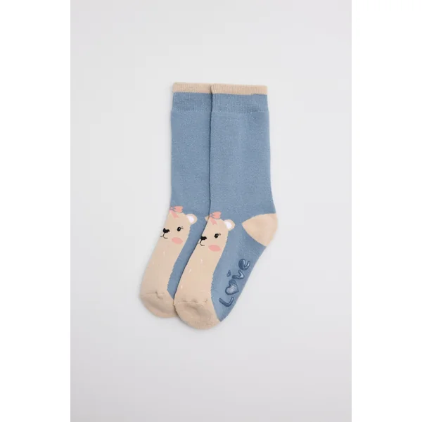 Lot de 3 chaussettes thermiques antidérapantes pour enfants Love