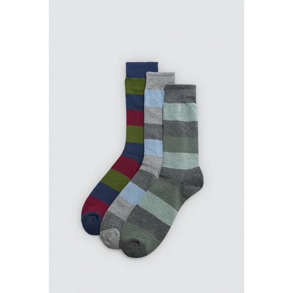 Lot de 3 chaussettes thermiques hautes imprimées sans revers