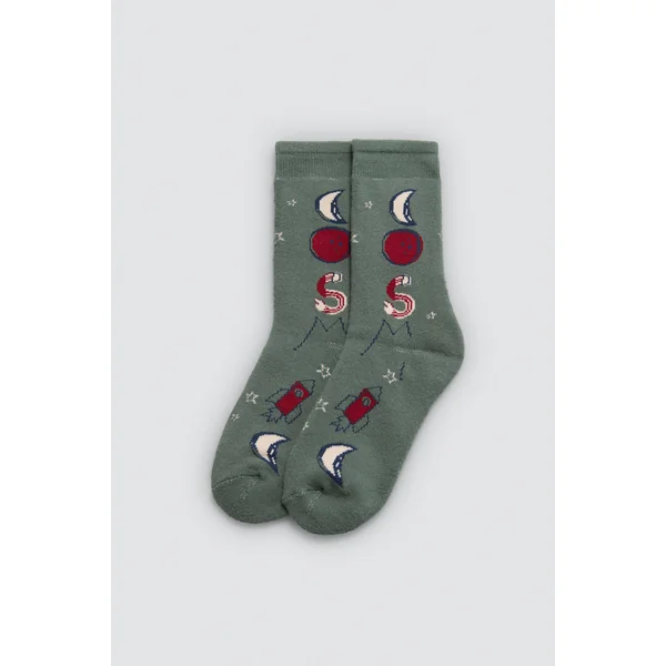 Lot de 3 chaussettes thermiques imprimées Cosmos pour enfants