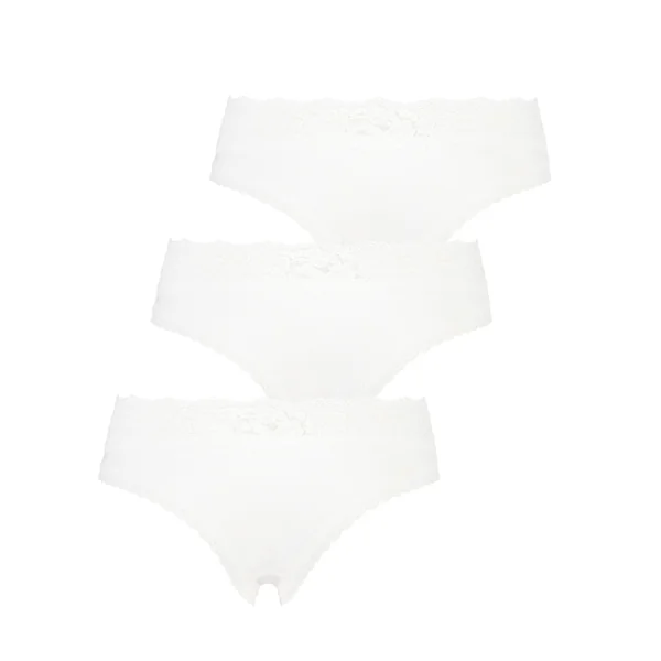 Lot de 3 culottes brésiliennes Dakota - Blanc