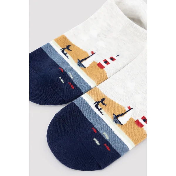 Lot de 3 petits doigts pour homme avec motif bateau