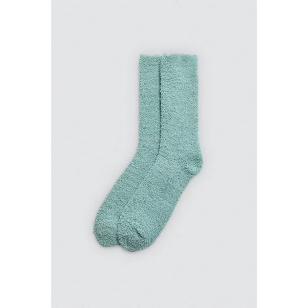 Lot de 4 chaussettes en flanelle de couleur unie