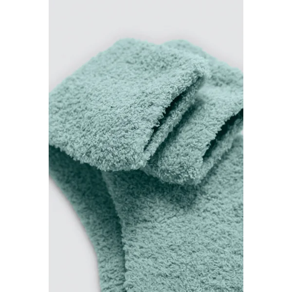 Lot de 4 chaussettes en flanelle de couleur unie