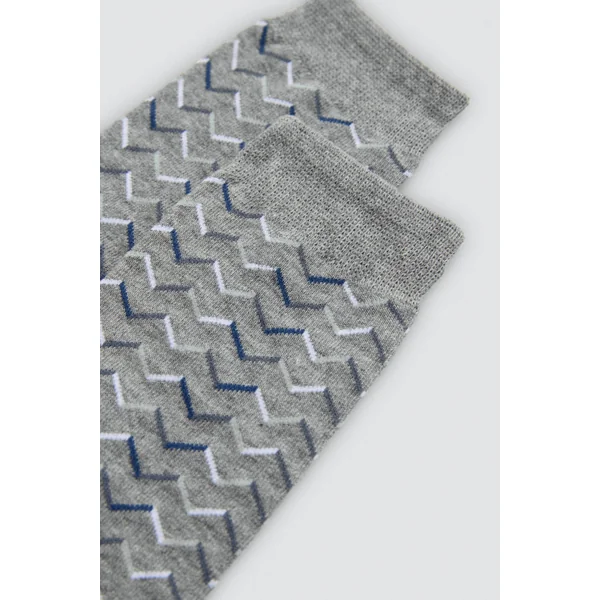 Lot de 4 chaussettes hautes avec revers imprimés anti-pression