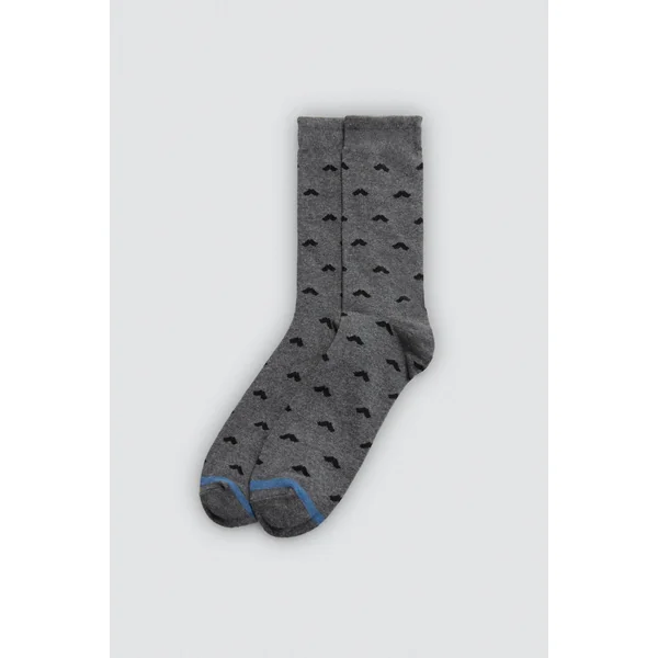 Lot de 4 chaussettes hautes avec revers imprimés anti-pression
