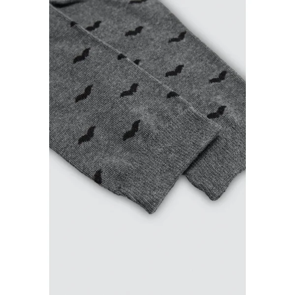 Lot de 4 chaussettes hautes avec revers imprimés anti-pression