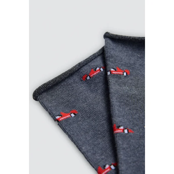 Lot de 4 chaussettes hautes imprimées sans revers