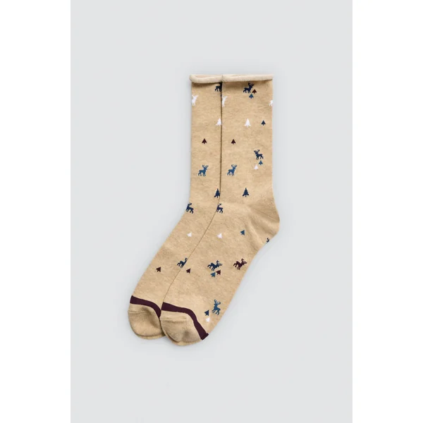 Lot de 4 chaussettes hautes imprimées sans revers