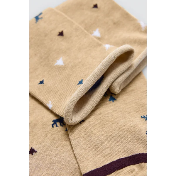 Lot de 4 chaussettes hautes imprimées sans revers