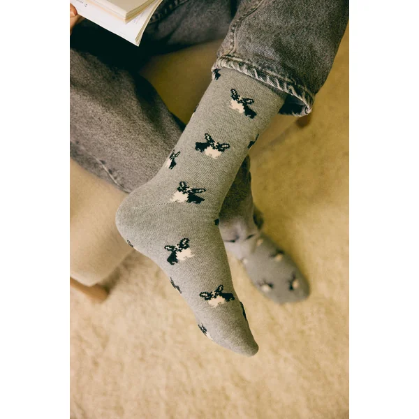 Lot de 4 chaussettes hautes thermiques imprimées