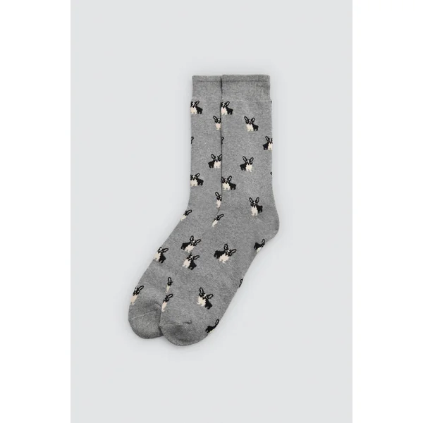 Lot de 4 chaussettes hautes thermiques imprimées