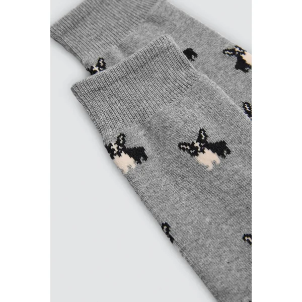 Lot de 4 chaussettes hautes thermiques imprimées
