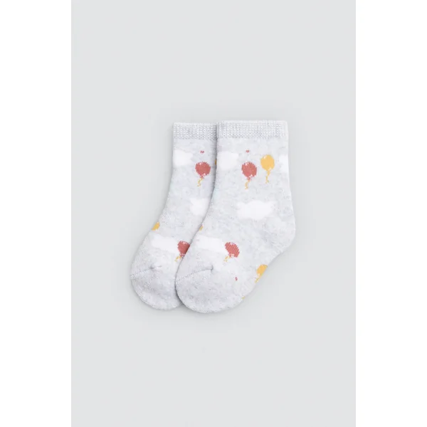 Lot de 4 chaussettes thermiques pour bébé avec imprimés ballons